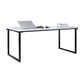 Rectangular Home Office Writing Desk Contemporary Style Stone Office Desk