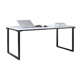 Rectangular Home Office Writing Desk Contemporary Style Stone Office Desk