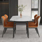 Modern Style Round 4 Legs Table Stone Dining Room Home Furniture with Drop-Leaf Clearhalo ' dining_table' 'Dining Tables & Seating' 'Dining Tables' 'furn' 'furn_dining_table' 'Furniture' 'furniture_dining_table' 'Kitchen & Dining Furniture' 'kitchen&dining_furn' 'kitchen' 'kitchen_dining_table' 1200x1200_521417e9-c55c-4ef8-a8c2-ba57cb76d7cb