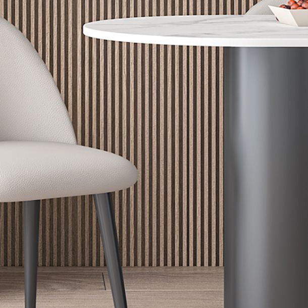 Metal Contemporary Free Form Dining Table Sintered Stone Table with Black Legs Clearhalo ' dining_table' 'Dining Tables & Seating' 'Dining Tables' 'furn' 'furn_dining_table' 'Furniture' 'furniture_dining_table' 'Kitchen & Dining Furniture' 'kitchen&dining_furn' 'kitchen' 'kitchen_dining_table' 1200x1200_52151792-1394-4264-9201-97b8931bd6bd
