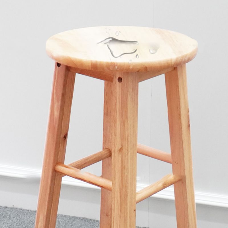 Modern Armless Wooden Counter Stool Oak Wood High Stool with 4 Legs Clearhalo 'Bar Furniture' 'Bar Stools' 'bar_stools' 'furn' 'furn_bar_stools' 'Furniture' 'Kitchen & Dining Furniture' 1200x1200_521545d6-f14d-4c98-9b67-8b0d119fd560