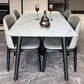 Industrial Sintered Stone Dining Table Rectangle Table with Wooden 4 Legs Clearhalo 'Dining Tables & Seating' 'Dining Tables' 'dining_table' 'furn' 'furn_dining_table' 'Furniture' 'Kitchen & Dining Furniture' 1200x1200_5218d521-dbed-4f5d-b6d8-f6c98d9dd549