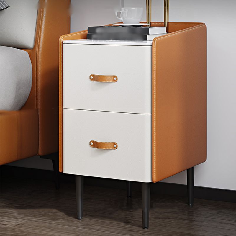 22 "H Lit moderne table de pierre de rangement supérieur de rangement Imitation de nuit en bois avec jambes