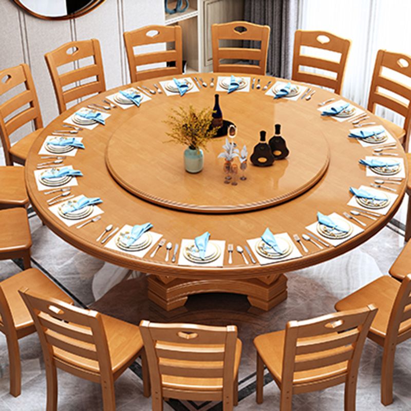 Traditional Solid Wood Dining Table Round Dinner Table for Dining Room Clearhalo 'Dining Tables & Seating' 'Dining Tables' 'dining_table' 'furn' 'furn_dining_table' 'Furniture' 'Kitchen & Dining Furniture' 1200x1200_52190421-b160-4d1a-895a-4f2b47373641