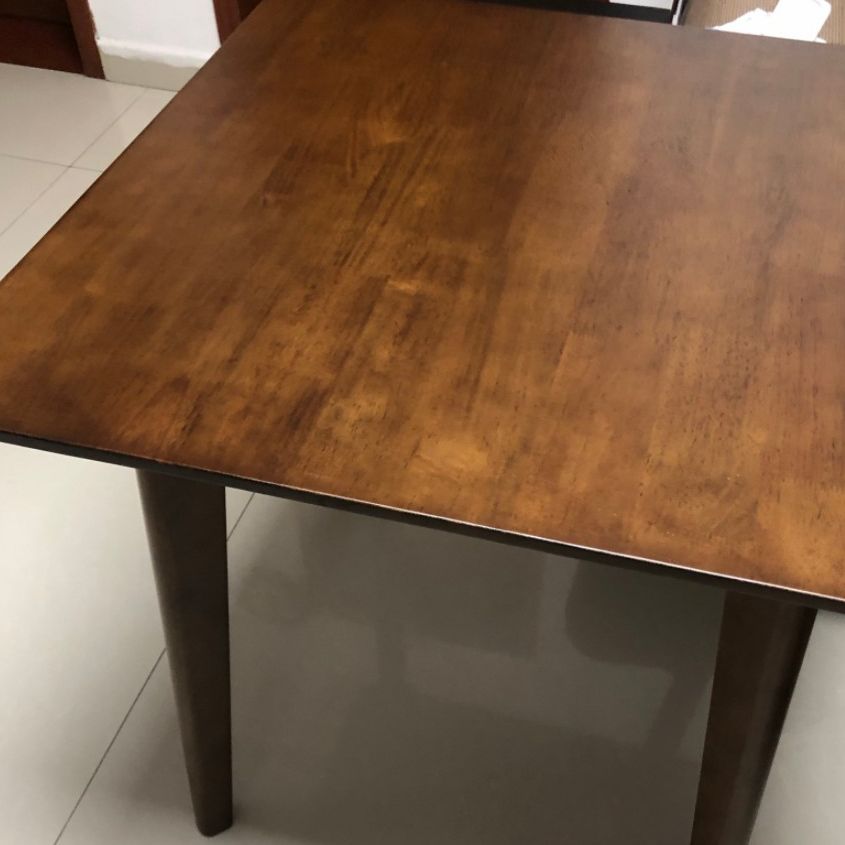 Square Shape Industrial Dining Table Wood Color Fixed Table with Rubberwood Solid Wood Clearhalo ' dining_table' 'Dining Tables & Seating' 'Dining Tables' 'furn' 'furn_dining_table' 'Furniture' 'furniture_dining_table' 'Kitchen & Dining Furniture' 'kitchen&dining_furn' 'kitchen' 'kitchen_dining_table' 1200x1200_5219cf87-f0ad-4020-9f55-030399c10136
