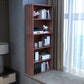 Modern Style Bookshelf Closed Back Wood Bookcase for Home Office