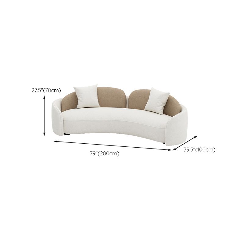 Skandinavische Sofa Stoff Smoking Arm Kissen Wohnzimmer weiße Sitzgelegenheiten