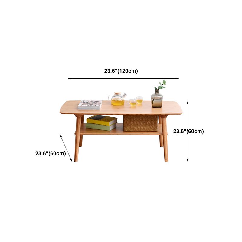 Tavolino da cocktail in stile scandinavo 4 gambe in legno massiccio