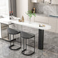 Stone/Wood Bar Dining Table Modern Oval Bar Table with Double Pedestal Clearhalo 'Bar Furniture' 'Bar Tables' 'bar_tables' 'furn' 'furn_bar_tables' 'Furniture' 'furniture_bar_tables' 'Kitchen & Dining Furniture' 1200x1200_521e7fb0-8e16-47ad-acd1-5e239436d02f