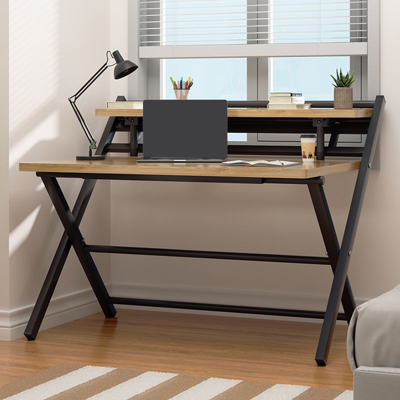 Modern Folding Writing Desk Trestle Base Dormitory Office Desk Clearhalo 'furn' 'furn_office_desk' 'Furniture' 'Office Desks' 'Office Furniture' 'office_desk' 1200x1200_521fd935-df58-4741-b937-d749c5f83c2a