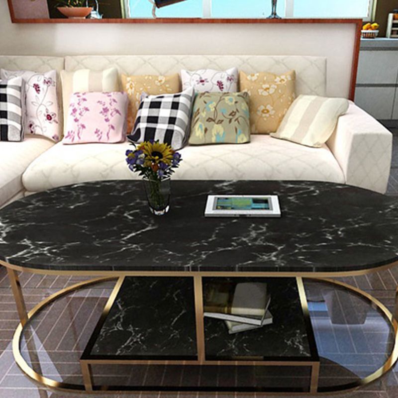 Contemporary Frame Cocktail Table Rectangular Coffee Table with Storage Clearhalo 'Coffee & Accent Tables' 'Coffee Tables' 'coffee_tables' 'furn' 'furn_coffee_tables' 'Furniture' 'furniture_coffee_tables' 'Living Room Furniture' 1200x1200_521fe3ae-d2f6-4472-9c0a-796aa3fc15bf