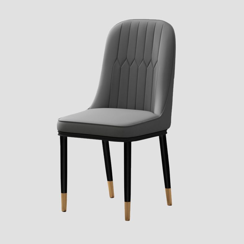 Scandinavian Style Metal Chair Set Kitchen Solid Back Dining Side Chairs Clearhalo ' kitchen&dining_furn' 'Dining Chairs' 'Dining Tables & Seating' 'dining_chair' 'furn' 'furn_dining_chair' 'Furniture' 'furniture_dining_chair' 'Kitchen & Dining Furniture' 'kitchen' 1200x1200_521ffb31-21ae-450c-b731-05a8cb836335