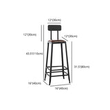 Industrial Leather Bar and Counter Stool Square Stool with 4 Legs Clearhalo 'Bar Furniture' 'Bar Stools' 'bar_stools' 'furn' 'furn_bar_stools' 'Furniture' 'Kitchen & Dining Furniture' 1200x1200_522071c7-baf9-4659-8603-9591c1fa28d1