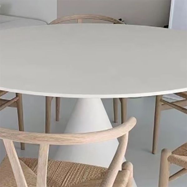Contemporary Round Dining Table Sintered Stone Table with Metal Leg for Home Use Clearhalo 'Dining Tables & Seating' 'Dining Tables' 'dining_table' 'furn' 'furn_dining_table' 'Furniture' 'Kitchen & Dining Furniture' 1200x1200_52218d19-e601-4baa-bcc0-b0e1402ed205