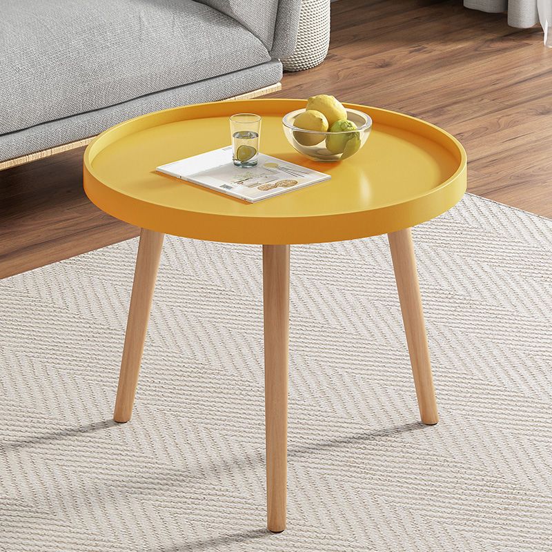 19.6"H Modern 3 Legs Wood Base Plastic Round Tray Top Coffee Table Clearhalo 'Coffee & Accent Tables' 'Coffee Tables' 'coffee_tables' 'furn' 'furn_coffee_tables' 'Furniture' 'furniture_coffee_tables' 'Living Room Furniture' 1200x1200_522231f1-fbbc-46ea-8887-a52565c75af9