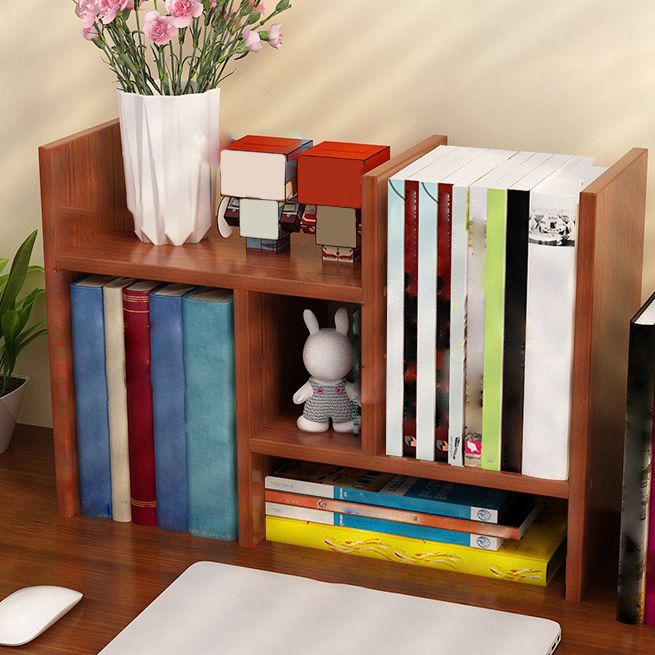 Modern Style 17.8"H Bookshelf Open Back Wood Bookcase for Home Office