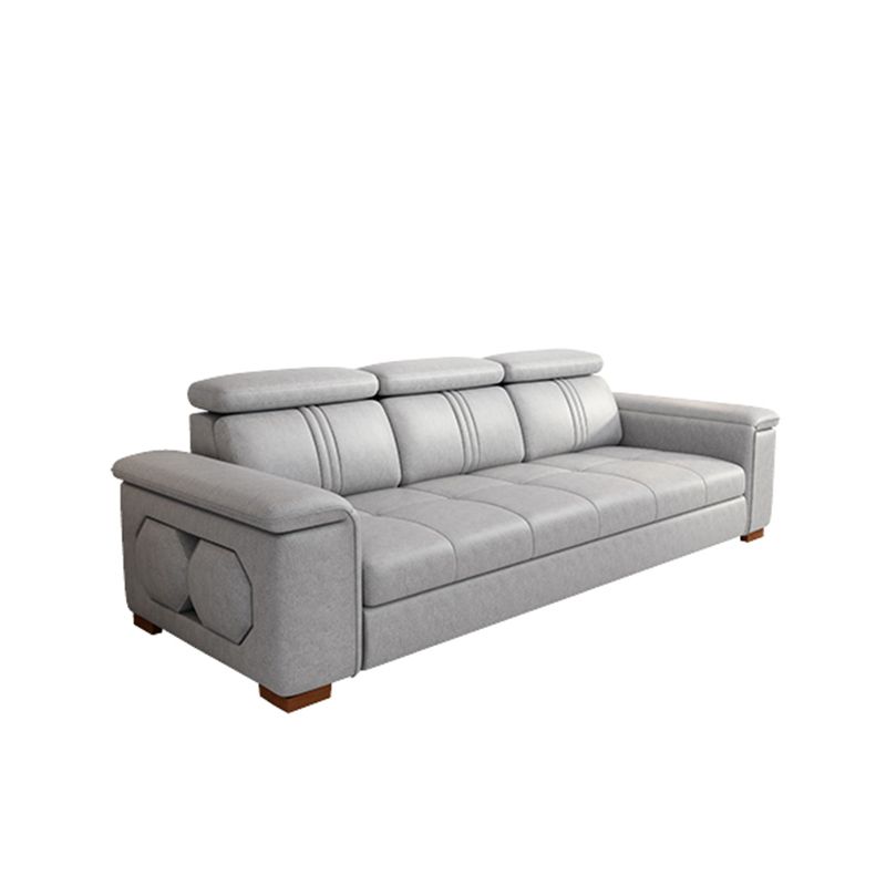 Silve Faux Leder hoher Rückenkissen Top Armsofa/Schnitt mit fleckresistent