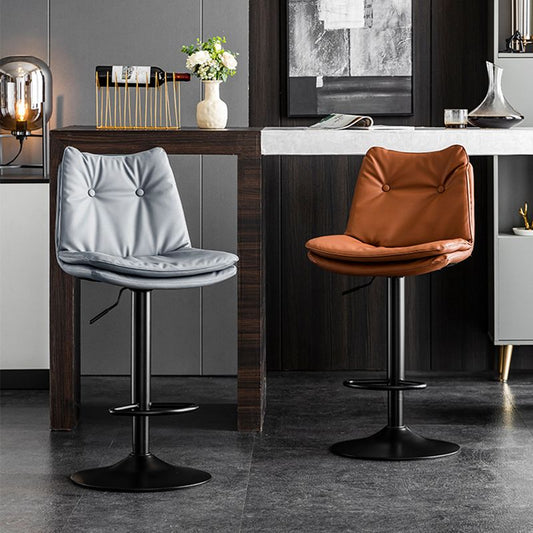 Contemporary Swivel Adjustable Height Barstool Indoor Bar Stool with Low Back Clearhalo 'Bar Furniture' 'Bar Stools' 'bar_stools' 'furn' 'furn_bar_stools' 'furniture_bar_stools' 'Kitchen & Dining Furniture' 'kitchen&dining_furn' 'kitchen' 'kitchen_furn' Furniture' 1200x1200_52253b5a-c256-4f26-96c6-9a3548500539