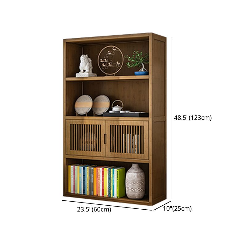 Brown Shelf Bookcase with Doors Vertical Bookshelf for Study Room Clearhalo 'Bookcases' 'Furniture' 'furniture_bookcases' 'Office Furniture' 1200x1200_5226c7bf-5ee6-460c-ad35-5b493f344e26