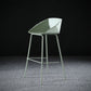 Scandinavian Metal Plastic Counter Stools Low Back Bar Stool with Footrest