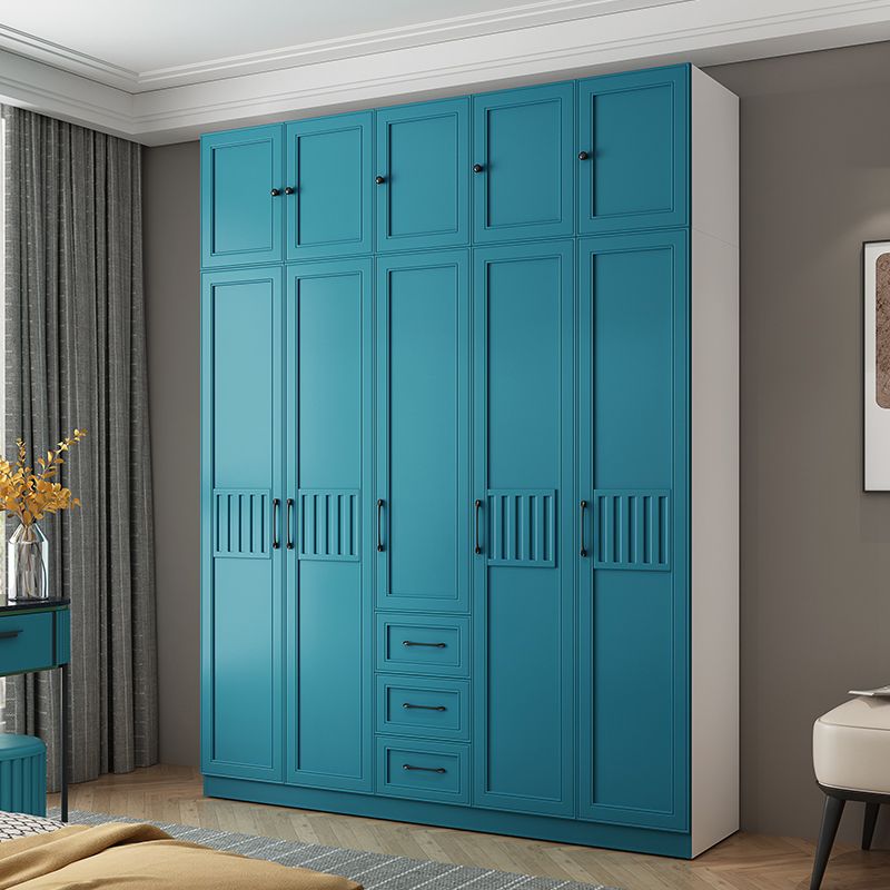 Manufactured Wood Blue Storage Cabinet Coastal Cabinet with Hinged Door Clearhalo 'Armoires & Wardrobes' 'armoires_wardrobes' 'Bedroom Furniture' 'furn' 'furn_armoires_wardrobes' 'Furniture' 1200x1200_5228905c-de3a-436d-ba72-7af9e19b4f47