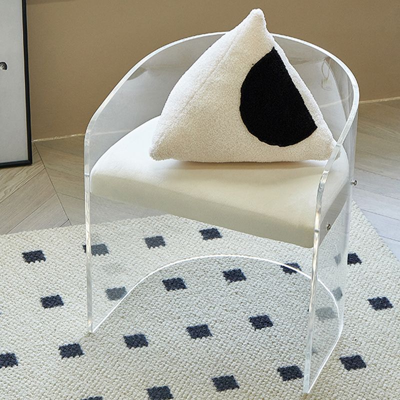 Modern Simple Arm stoel Plastic frame Dineerstoel voor woonkamer