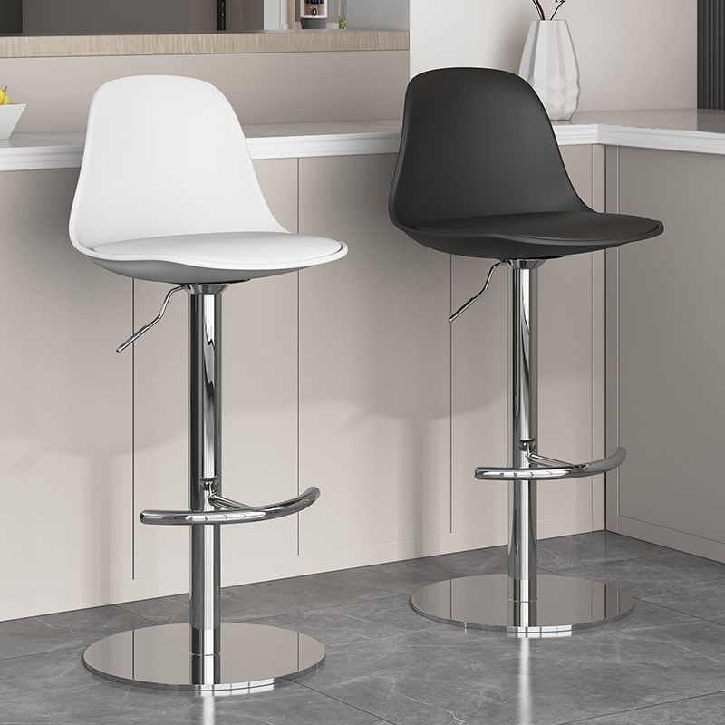 Industrial Backrest Rotatable Counter Stool Iron Cafe Bar Stool with Cushion and Pedal Clearhalo 'Bar Furniture' 'Bar Stools' 'bar_stools' 'furn' 'furn_bar_stools' 'Furniture' 'Kitchen & Dining Furniture' 1200x1200_522b9697-d331-42e0-acac-aea666e0fcb7