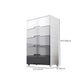 Contemporary Plastic Storage Cabinet for Bedroom Grey Cabinet with Drawers