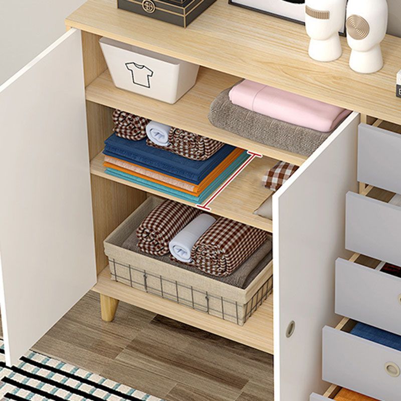 Zeitgenössische Seitenbrettentechnik -Holz Sideboard mit Eichenholzbein für Esszimmer