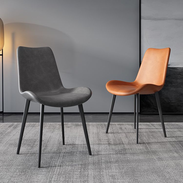 Industrial Upholstered Armless Chair Dining Room Parsons Side Chair