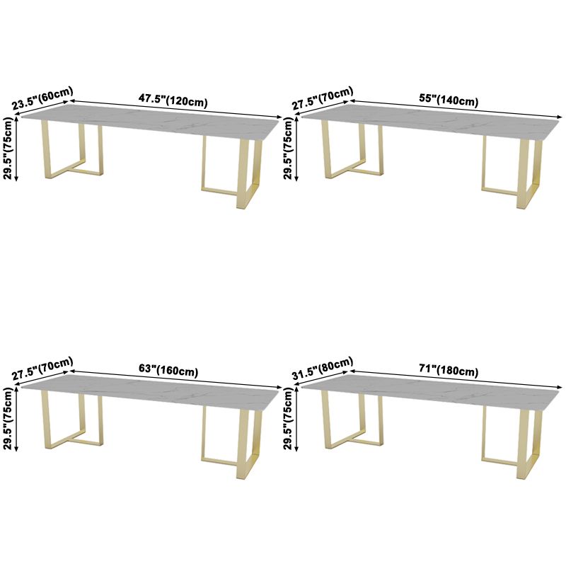 Rectangle White Dining Table Sintered Stone Table Luxury with Double Pedestal Clearhalo ' dining_table' 'Dining Tables & Seating' 'Dining Tables' 'furn' 'furn_dining_table' 'Furniture' 'furniture_dining_table' 'Kitchen & Dining Furniture' 'kitchen&dining_furn' 'kitchen' 'kitchen_dining_table' 1200x1200_522ccf06-2f6d-4771-9f5a-924babd38580