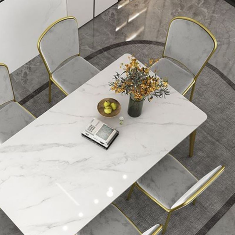 Luxury Rectangle Dinner Table Dining Room Stone Dining Table