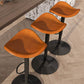 Saddle Seat Adjustable Height Swivel Armless Bar Stool with Footrest