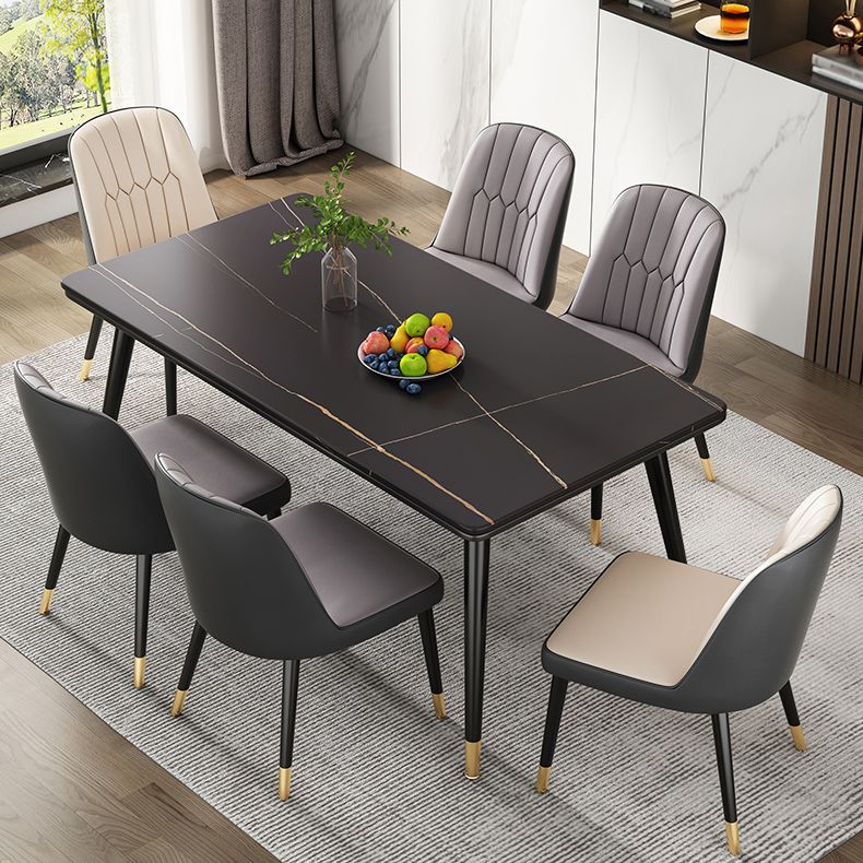 Rectangle Sintered Stone Dining Table Simplicity 4 Legs Table for Dining Room Clearhalo ' dining_table' 'Dining Tables & Seating' 'Dining Tables' 'furn' 'furn_dining_table' 'Furniture' 'furniture_dining_table' 'Kitchen & Dining Furniture' 'kitchen&dining_furn' 'kitchen' 'kitchen_dining_table' 1200x1200_522f3a7d-f29a-4e3a-90e2-dc6f55e8bd5c