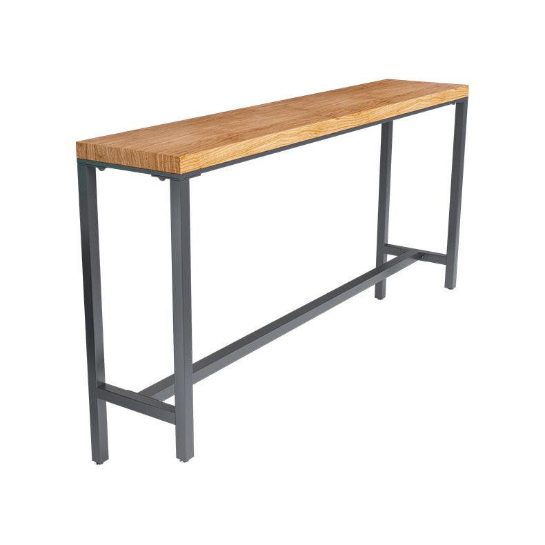 Modern Style Bar Table Solid Wood and Iron Coffee Shop Bar Table Clearhalo 'Bar Furniture' 'Bar Tables' 'bar_tables' 'furn' 'furn_bar_tables' 'Furniture' 'furniture_bar_tables' 'Kitchen & Dining Furniture' 1200x1200_52307b5d-83a2-4cac-986c-703f50903116