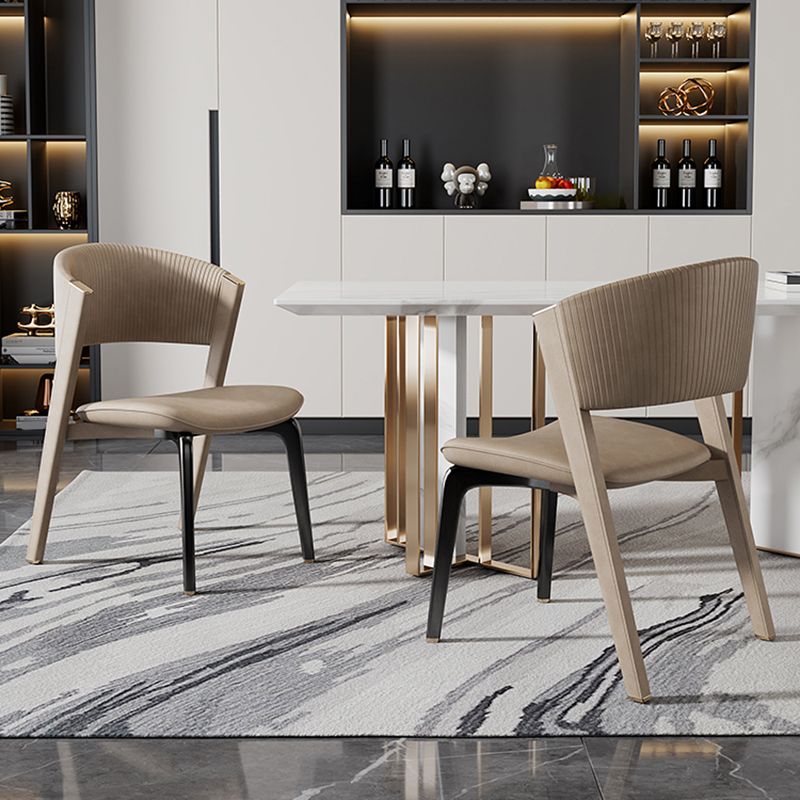 Open rug dineren accentstoel gestoffeerde eetkamerstoel voor huis