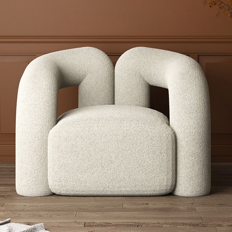 Hedendaagse stijl gebogen bankverklaring Tuxedo Arm Sofa in wit