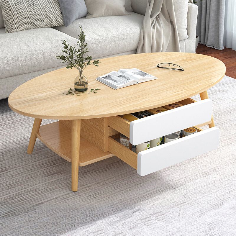 Modern Coffee Table Wooden 3 Legs Cocktail Table with Drawer Clearhalo 'Coffee & Accent Tables' 'Coffee Tables' 'coffee_tables' 'furn' 'furn_coffee_tables' 'Furniture' 'furniture_coffee_tables' 'Living Room Furniture' 1200x1200_52320ae0-5ca8-4ffd-a847-f79a7d6b7b27