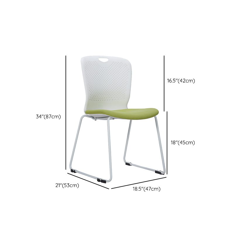 Contemporary Armless Office Chair Plastic Mid Back No Wheels Conference Chair Clearhalo 'furn' 'furn_office_chair' 'Furniture' 'Office Chairs' 'Office Furniture' 'office_chair' 1200x1200_5232b640-c4e5-4fe2-9372-c529c4e30d26
