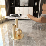 Pedestal 1 Single Coffee Table Modern Stone Round Cocktail Table Clearhalo 'Coffee & Accent Tables' 'Coffee Tables' 'coffee_tables' 'furn' 'furn_coffee_tables' 'Furniture' 'furniture_coffee_tables' 'Living Room Furniture' 1200x1200_52337a3b-2283-4c1d-9290-45bba4c490aa