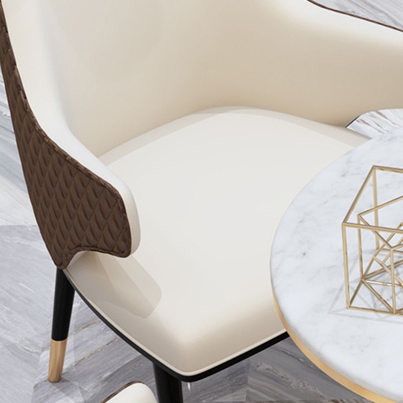 Set da pranzo moderno per casa 1/2/3/4/5 pezzi tavolo da pranzo rotondo con sedie imbottite