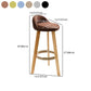 Modern Fabric Footrest Bar Stool Indoor Low Back Round Counter Stool with Wood Legs Clearhalo 'Bar Furniture' 'Bar Stools' 'bar_stools' 'furn' 'furn_bar_stools' 'furniture_bar_stools' 'Kitchen & Dining Furniture' 'kitchen&dining_furn' 'kitchen' 'kitchen_furn' Furniture' 1200x1200_5233c097-c7c6-43f2-89e2-c9eb66e1da93
