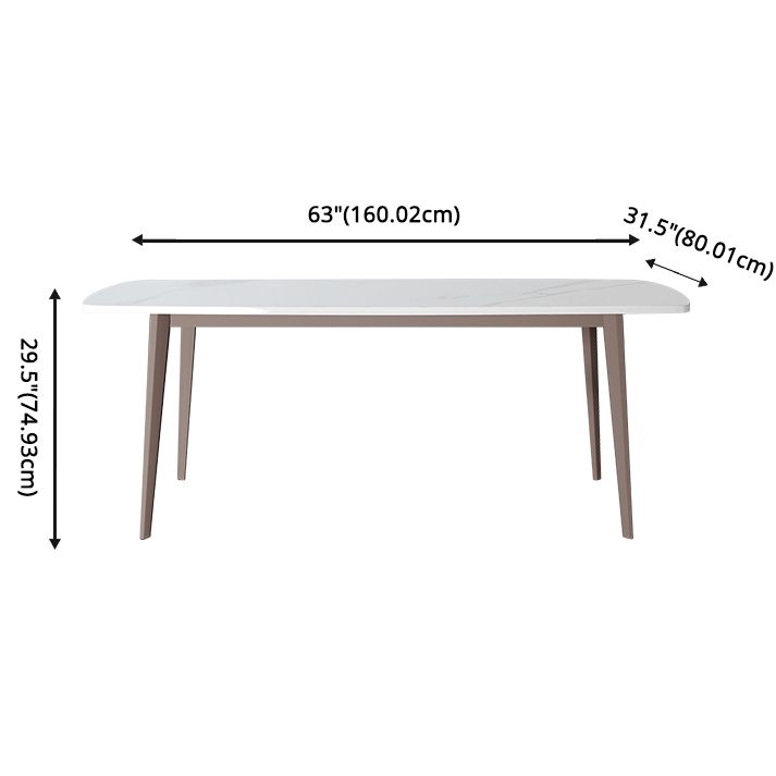Modern Style Sintered Stone Dining Set with 4 Legs Fixed Table Dinette Set for Dining Room Clearhalo 'Dining Room Sets' 'Dining Tables & Seating' 'dining_room_set' 'furn' 'furn_dining_room_set' 'Furniture' 'furniture_dining_room_set' 'Kitchen & Dining Furniture' 'kitchen&dining_furn' 'kitchen' 1200x1200_52342e2a-9671-4ec6-be2c-f32182dc09dd