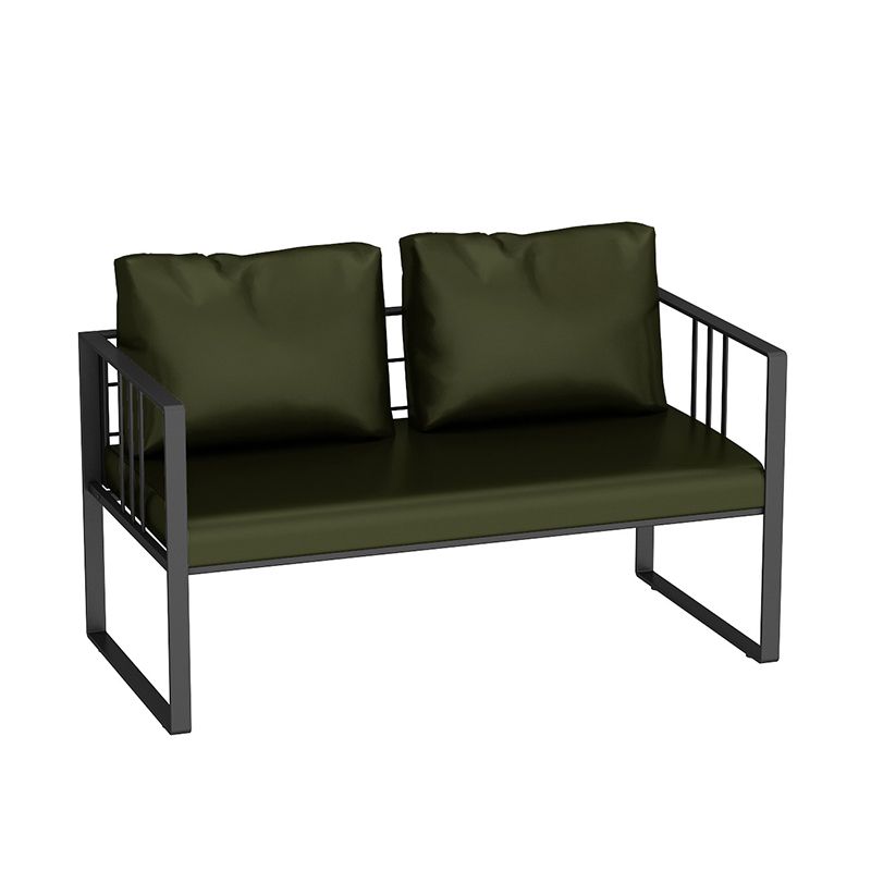 25,59 "H faux cuir carré canapé de bras carré contemporain canapé standard