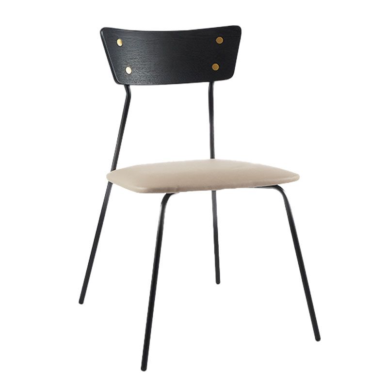 Industrial Style Open Back Side Chair Faux Leather Side Chair Clearhalo 'Dining Chairs' 'Dining Tables & Seating' 'dining_chair' 'furn' 'furn_dining_chair' 'Furniture' 'furniture_dining_chair' 'Kitchen & Dining Furniture' 1200x1200_523786e2-59b1-4873-8600-63d8c9093ac0