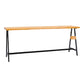 Modern Solid Wood Bar Table Brown Trestle Base Dining Table for Living Room Clearhalo 'Bar Furniture' 'Bar Tables' 'bar_tables' 'furn' 'furn_bar_tables' 'Furniture' 'Kitchen & Dining Furniture' 1200x1200_523a7464-00e7-4480-8971-5c7dff603a5a