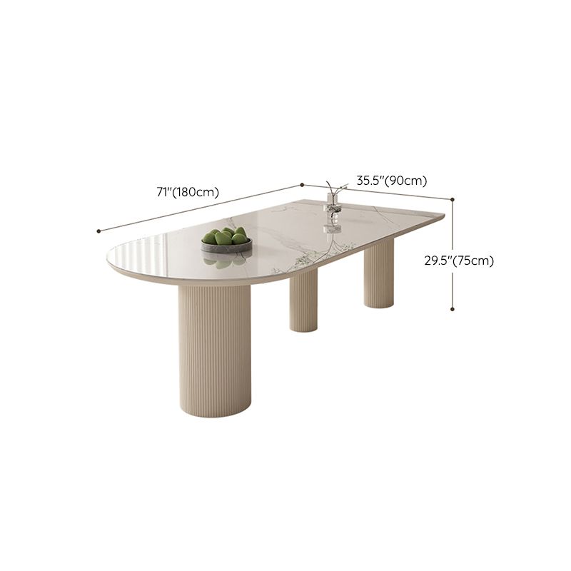 Slate and Metal Table Modern Minimalist Home White Dining Table