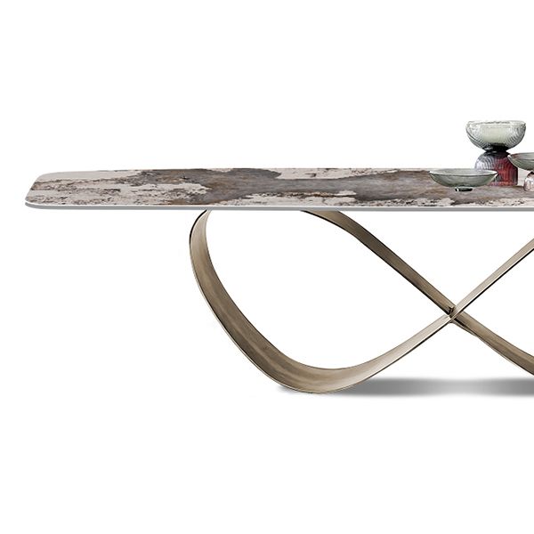 Glam Dining Sintered Stone Table Rectangle Table for Home Use Clearhalo 'Dining Tables & Seating' 'Dining Tables' 'dining_table' 'furn' 'furn_dining_table' 'Furniture' 'Kitchen & Dining Furniture' 1200x1200_523b93e8-f952-45b2-a45c-3827889ac1e4