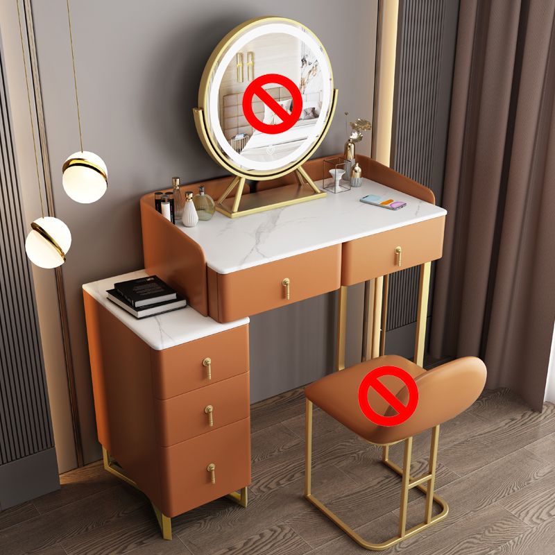 Zeitgenössisches Make-up Eitelkeit Massivholz 4 Schubladen Eitelkeitsverkederstisch