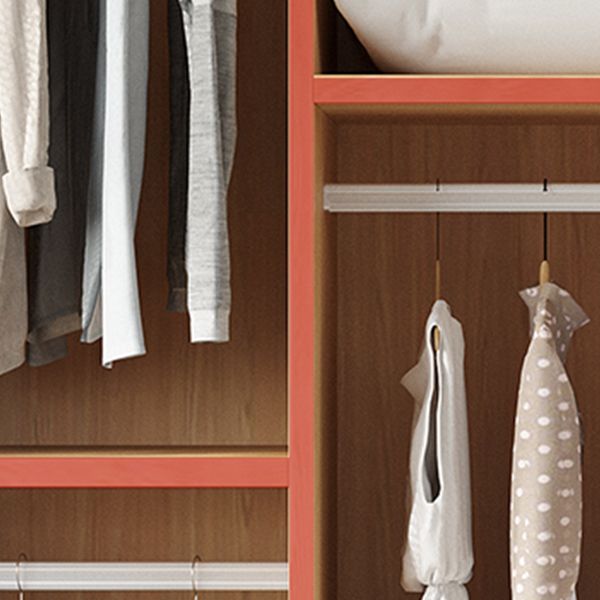 Modern Pine Solid Wood Wardrobe Freestanding Wardrobe with Soft Close Doors Clearhalo 'Armoires & Wardrobes' 'armoires_wardrobes' 'Bedroom Furniture' 'furn' 'furn_armoires_wardrobes' 'Furniture' 1200x1200_523efc70-c906-4b03-9d54-a8172abd64f0